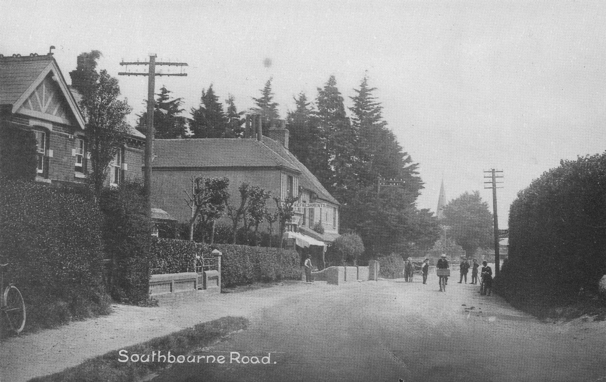 Southbourne Road in 1903 Sussex Medical Centre Traffic Postcard