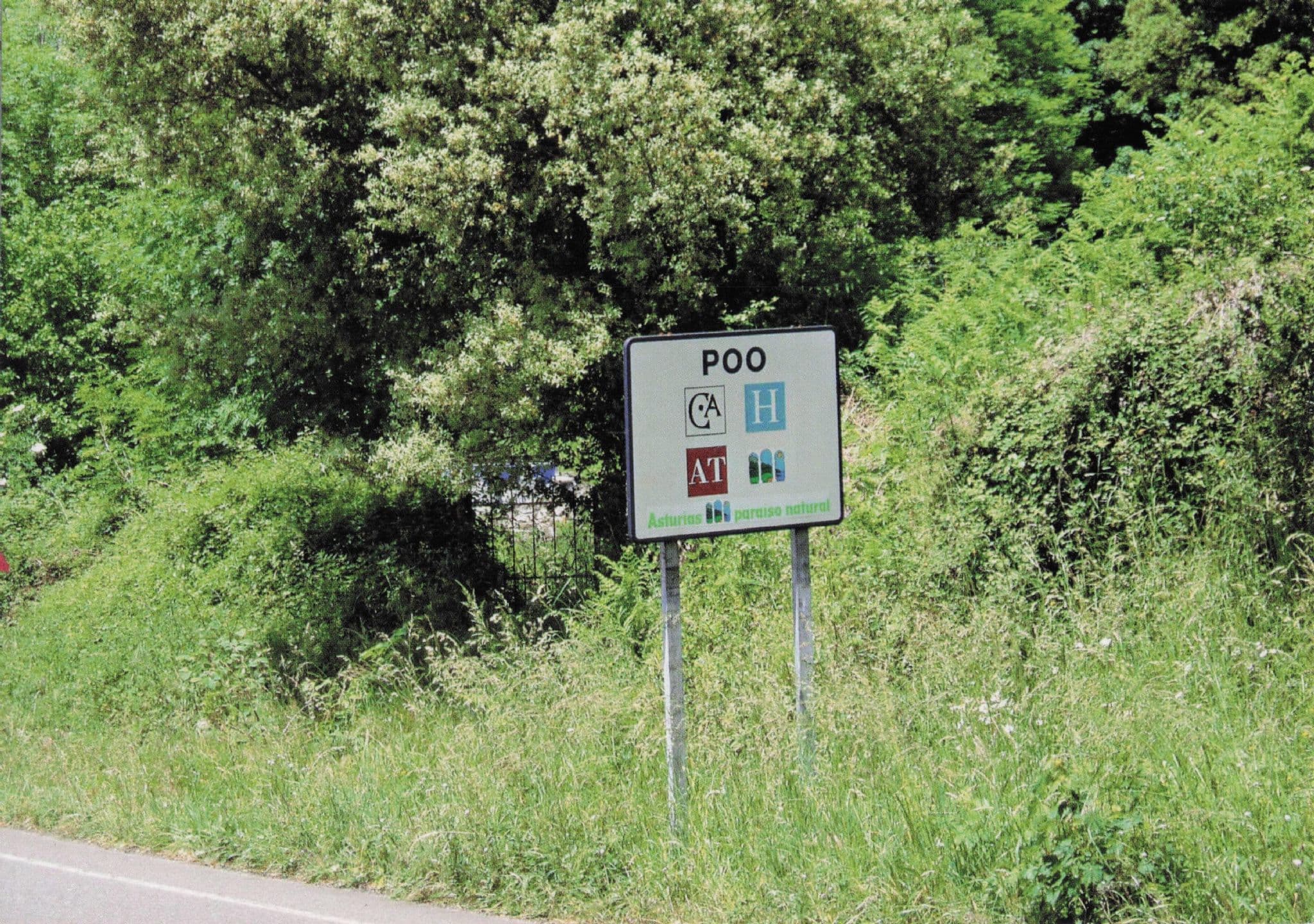 Spain Poo Smell Asturias Spain Comic Spanish Road Sign Postcard