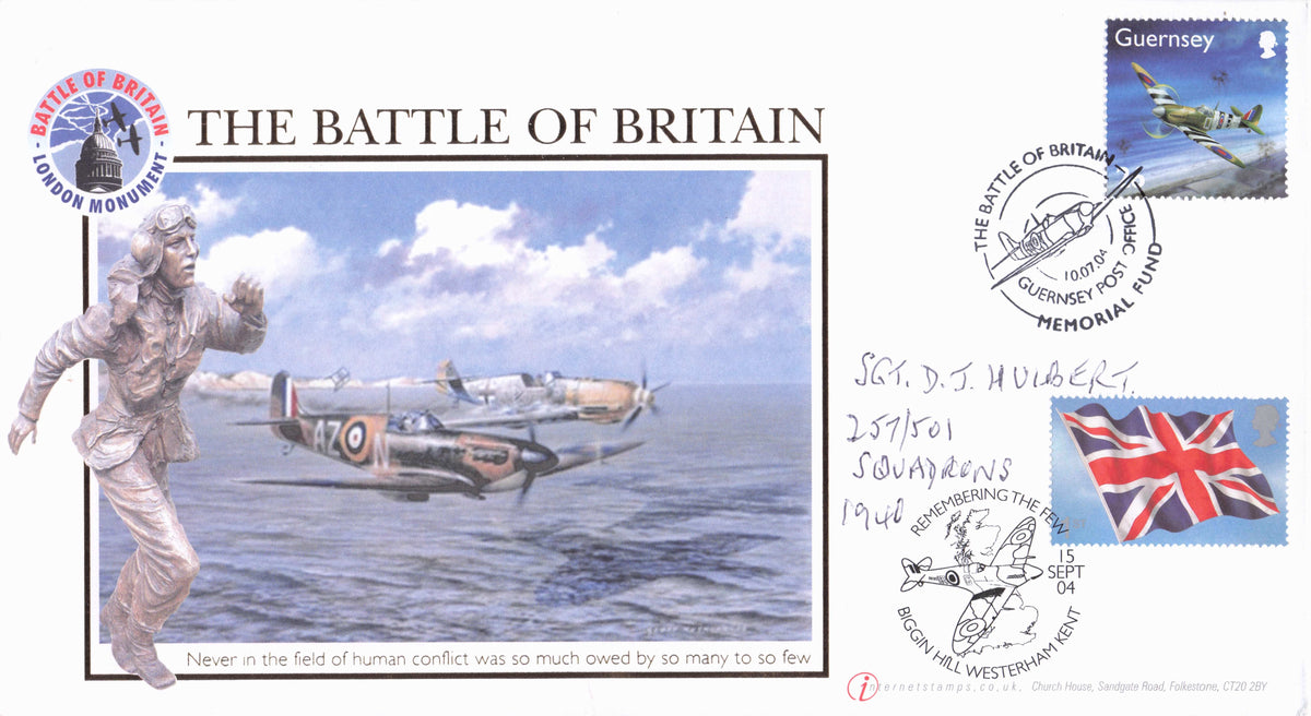 Donald Hulbert 257 501 Squadron Pilot WW2 Battle Of Britain Hand Signed FDC