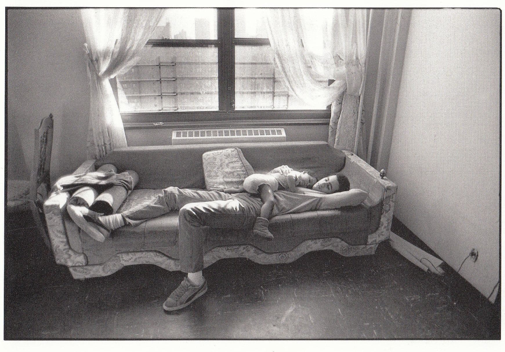Spanish Harlem New York Exhaustian Collapsed On Sofa Photo Postcard