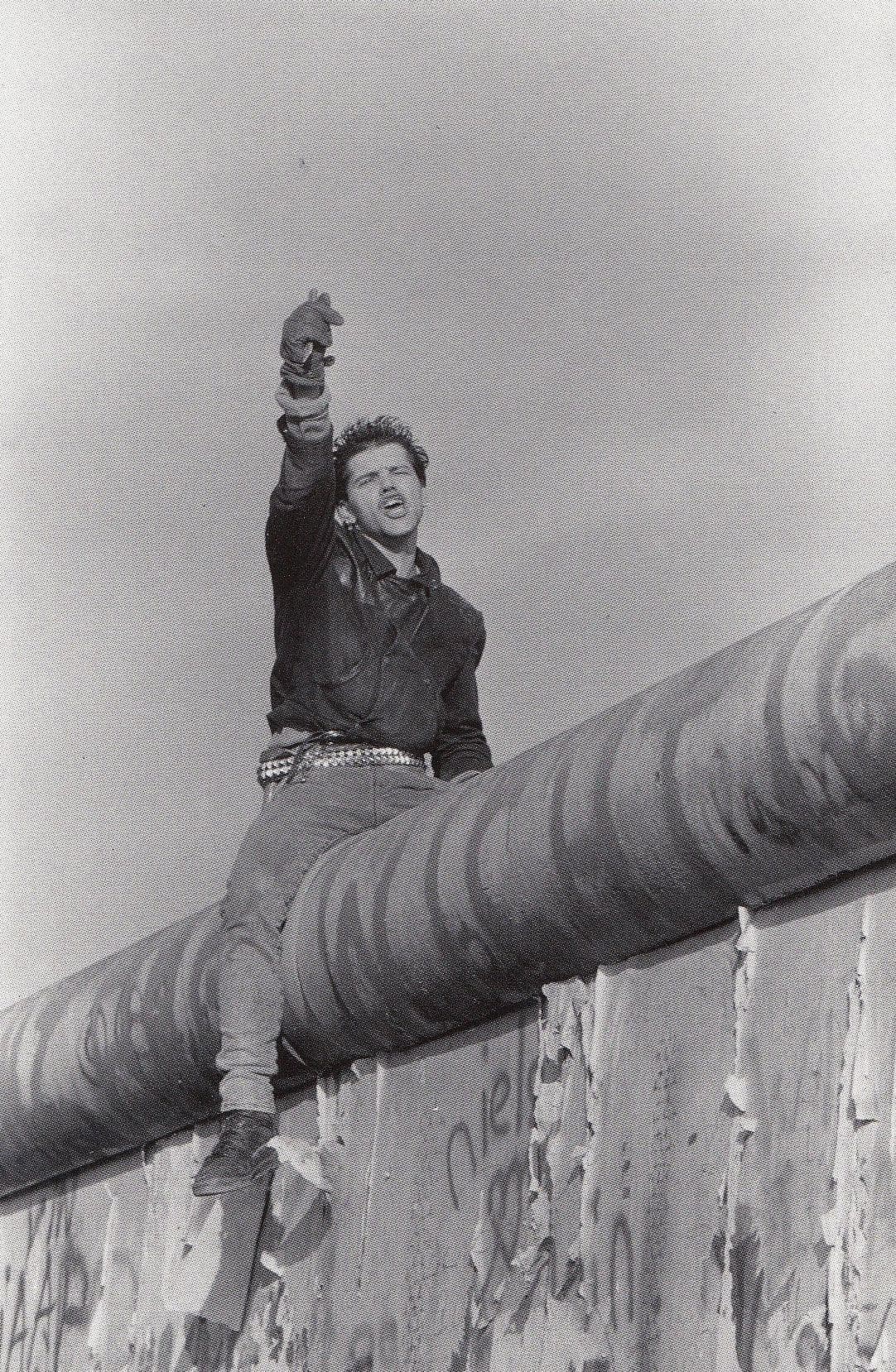 The Berlin Wall Tearing Down Victory Real Photo Postcard