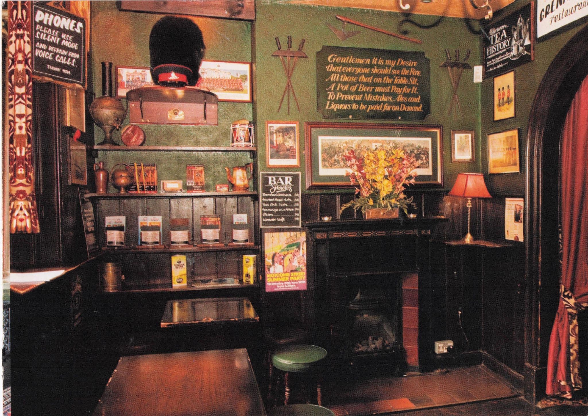 The Grenadier Military Pub & Artefacts Belgrave Square London Postcard