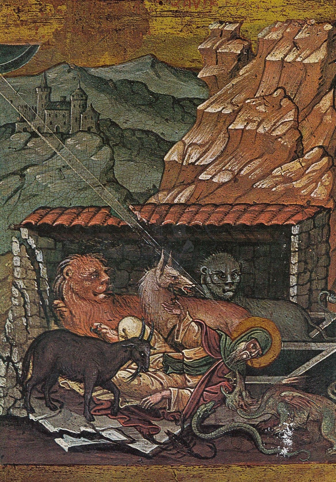 The Legend Of St Anthony Mythology Monsters Belgrade Museum Postcard