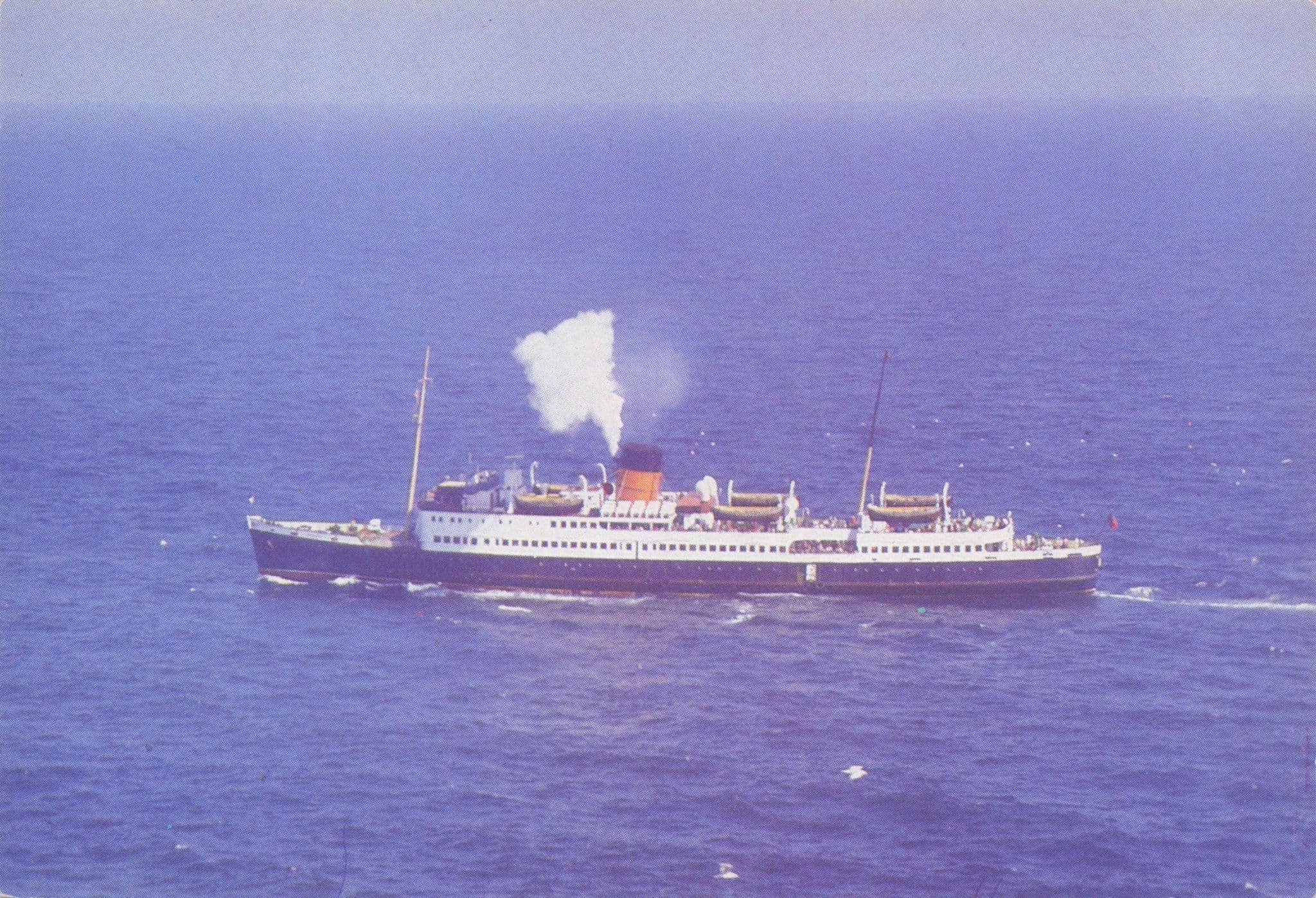 TSS Manxman Isle Of Man Steam Packet Ship Ferry Rare Postcard