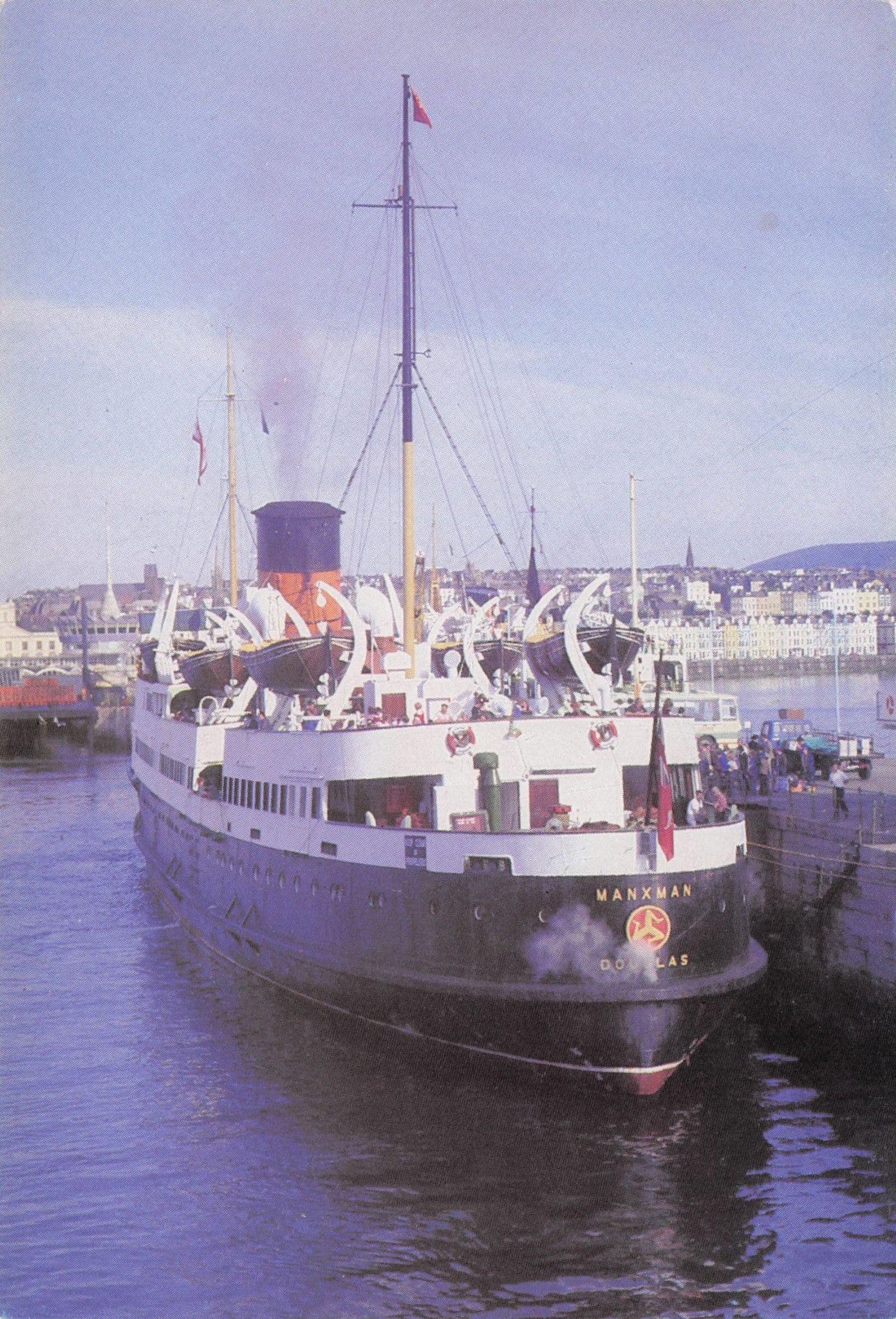 TSS Manxman Isle Of Man Steam Packet Ship Vintage Limited Postcard