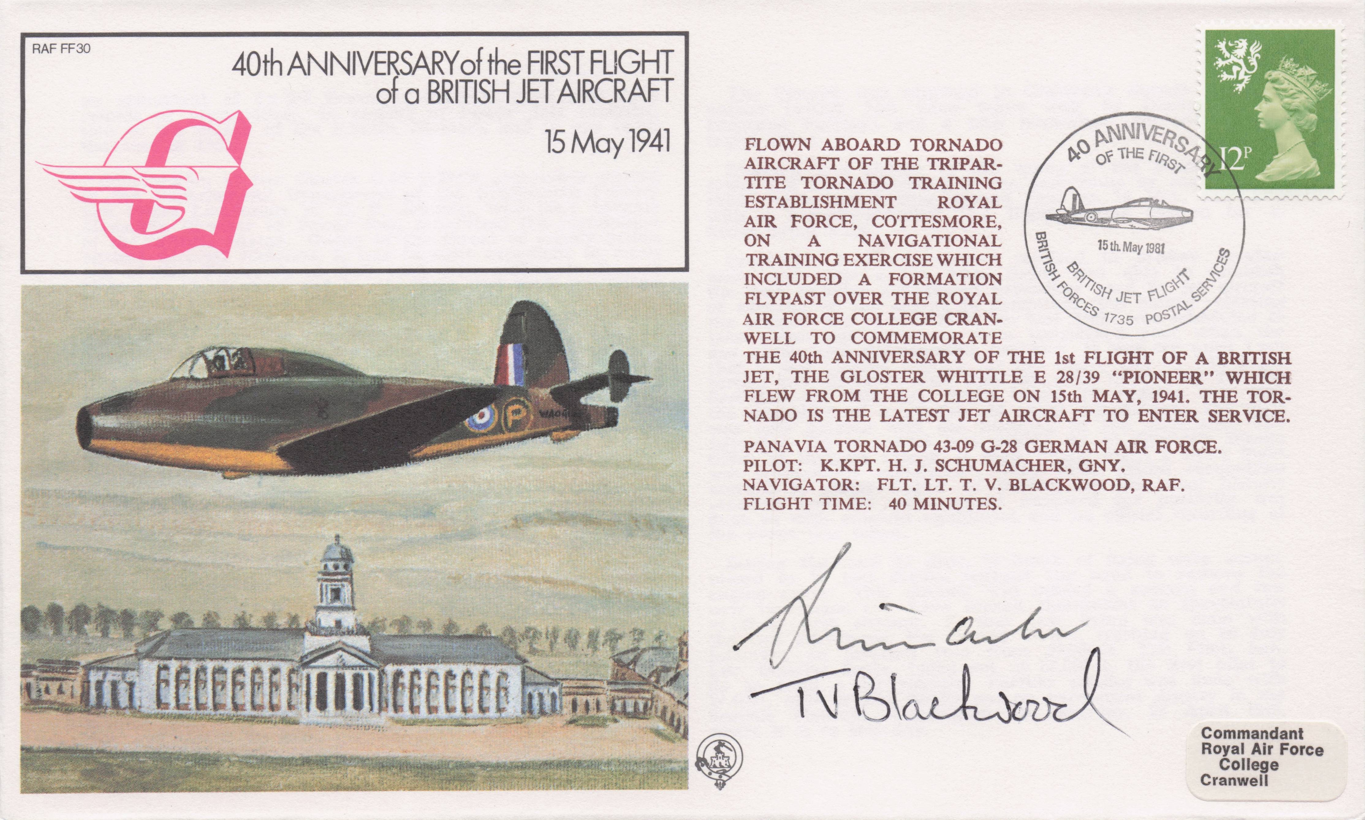 First British Jet Flight 1941 WW2 Aircraft Multi Hand Signed Military FDC