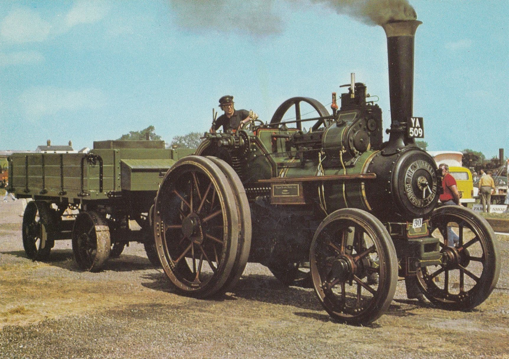 Victorian 1897 Diamond Queen The Goodies Type Driver Burrell Tractor  Postcard