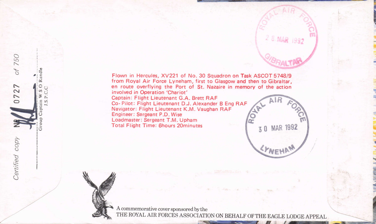 Michael Burn WW2 Veteran Captured at Nazaire Raid MULTI Hand Signed FDC