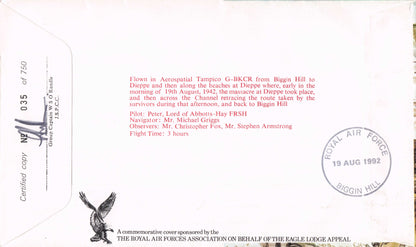 Operation Jubilee Colonel Patrick Porteous Victoria Cross WW2 Hand Signed FDC