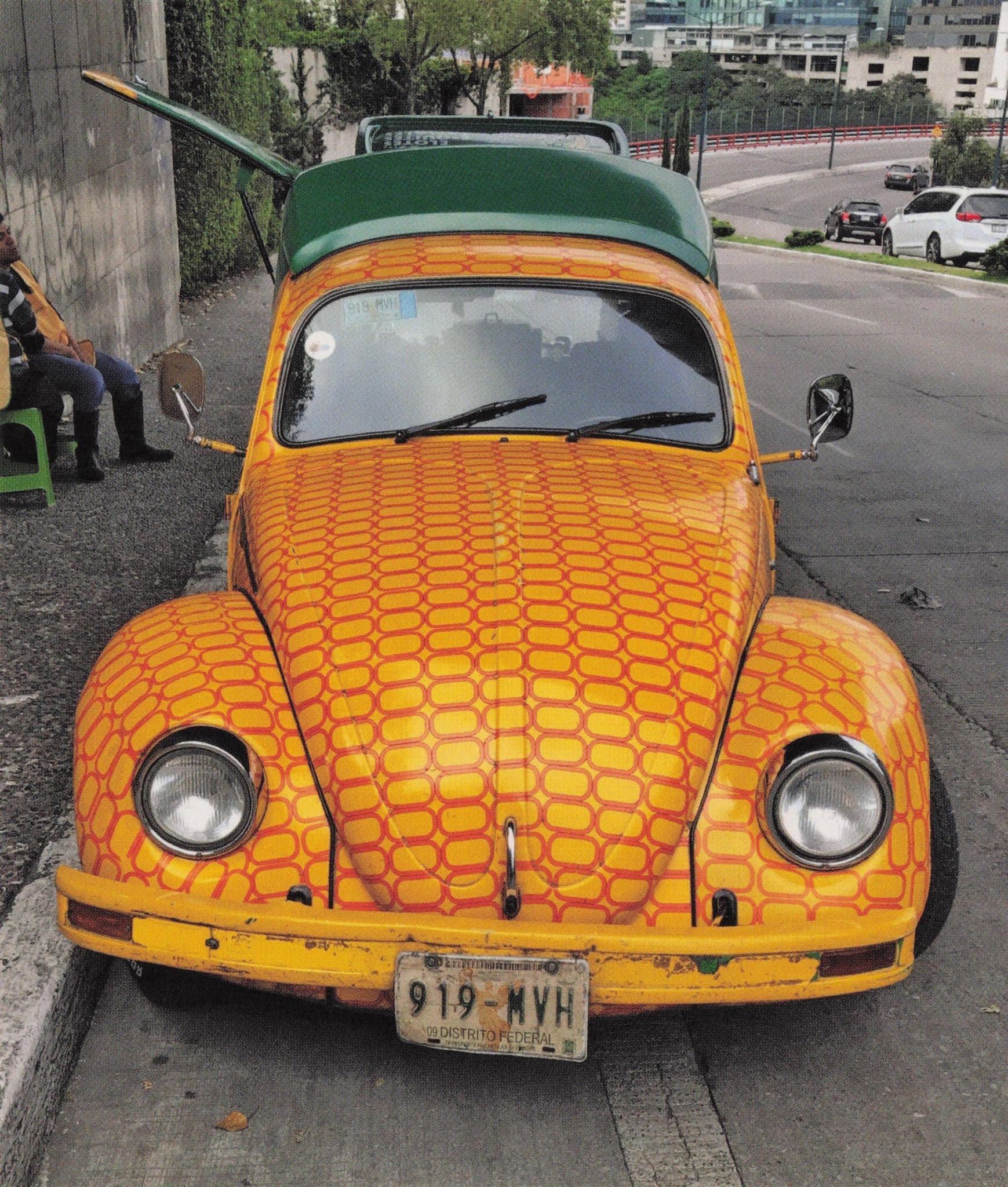 Volkswagon Bug Car Sweetcorn Dealer Santa Fe Mexico Photo Art Postcard