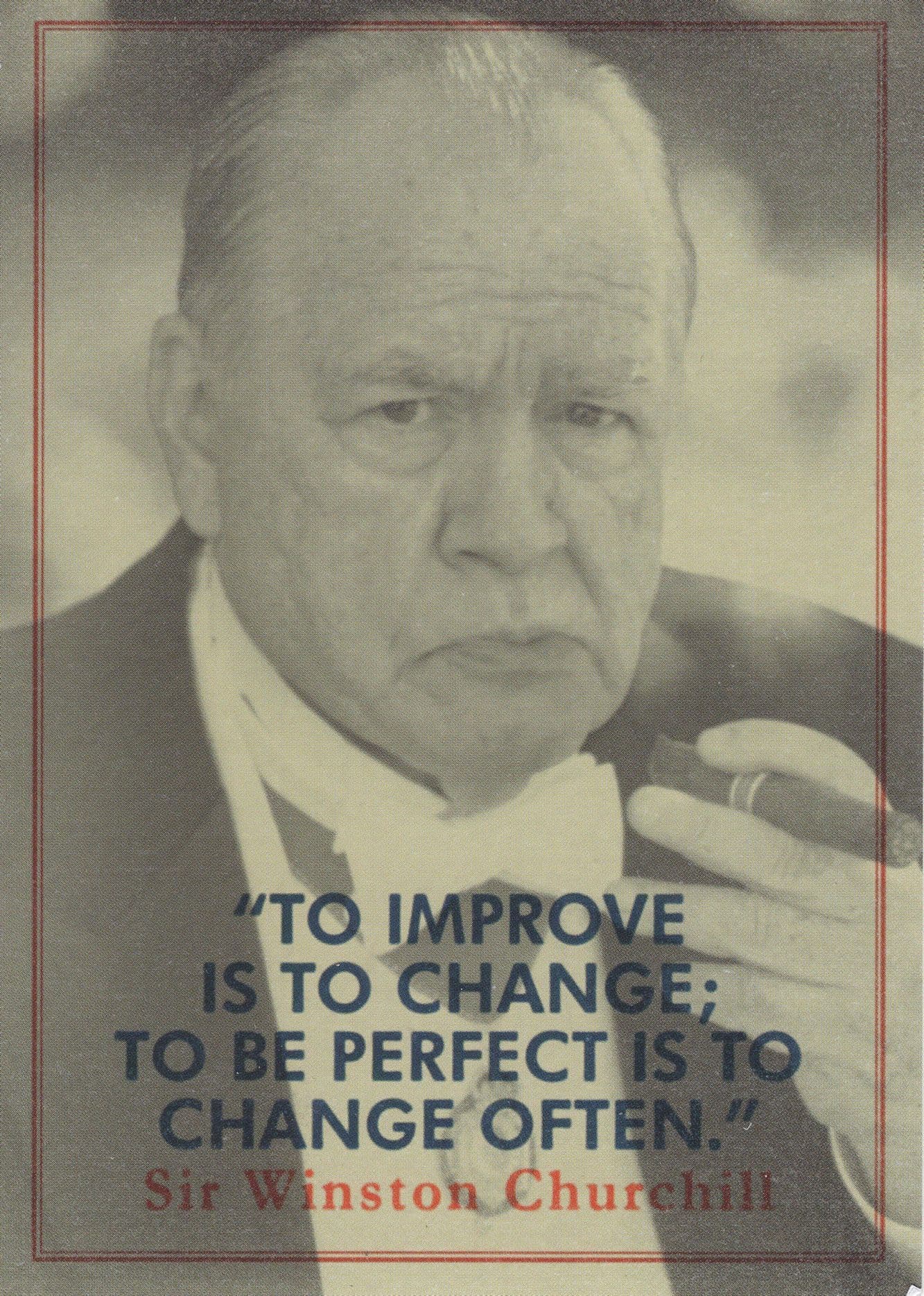 Winston Churchill Military WW2 Cinema Film Premiere Famous Quote Postcard