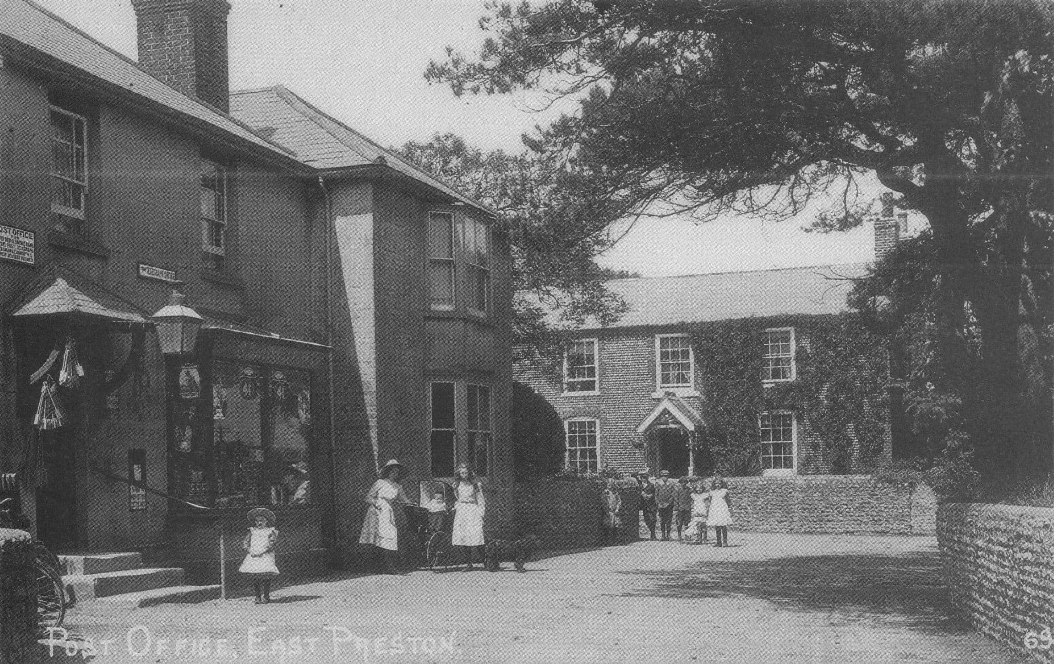 WW1 Post Office York House Three Crowns Pub East Preston Sussex Postcard