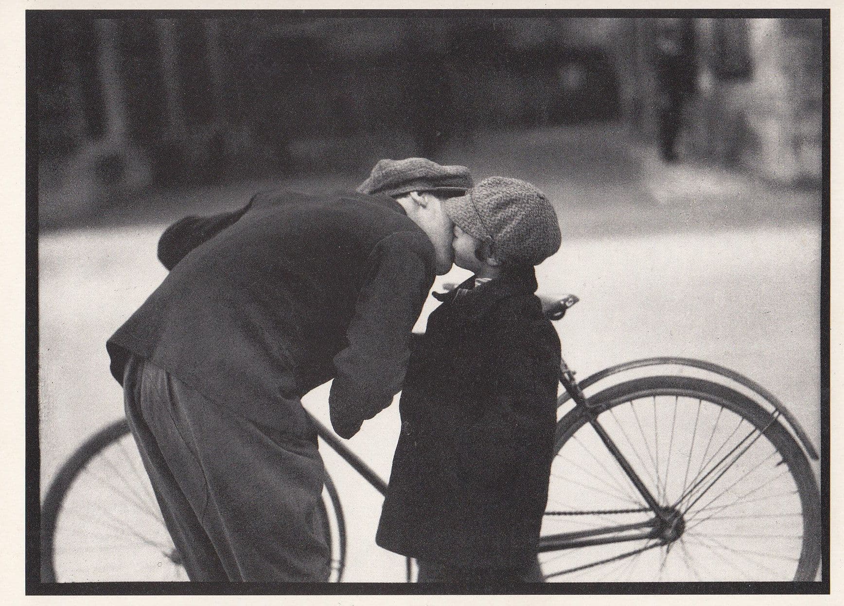 Zurich Swiss 1930s Bicycle Kissing Real Photo Postcard