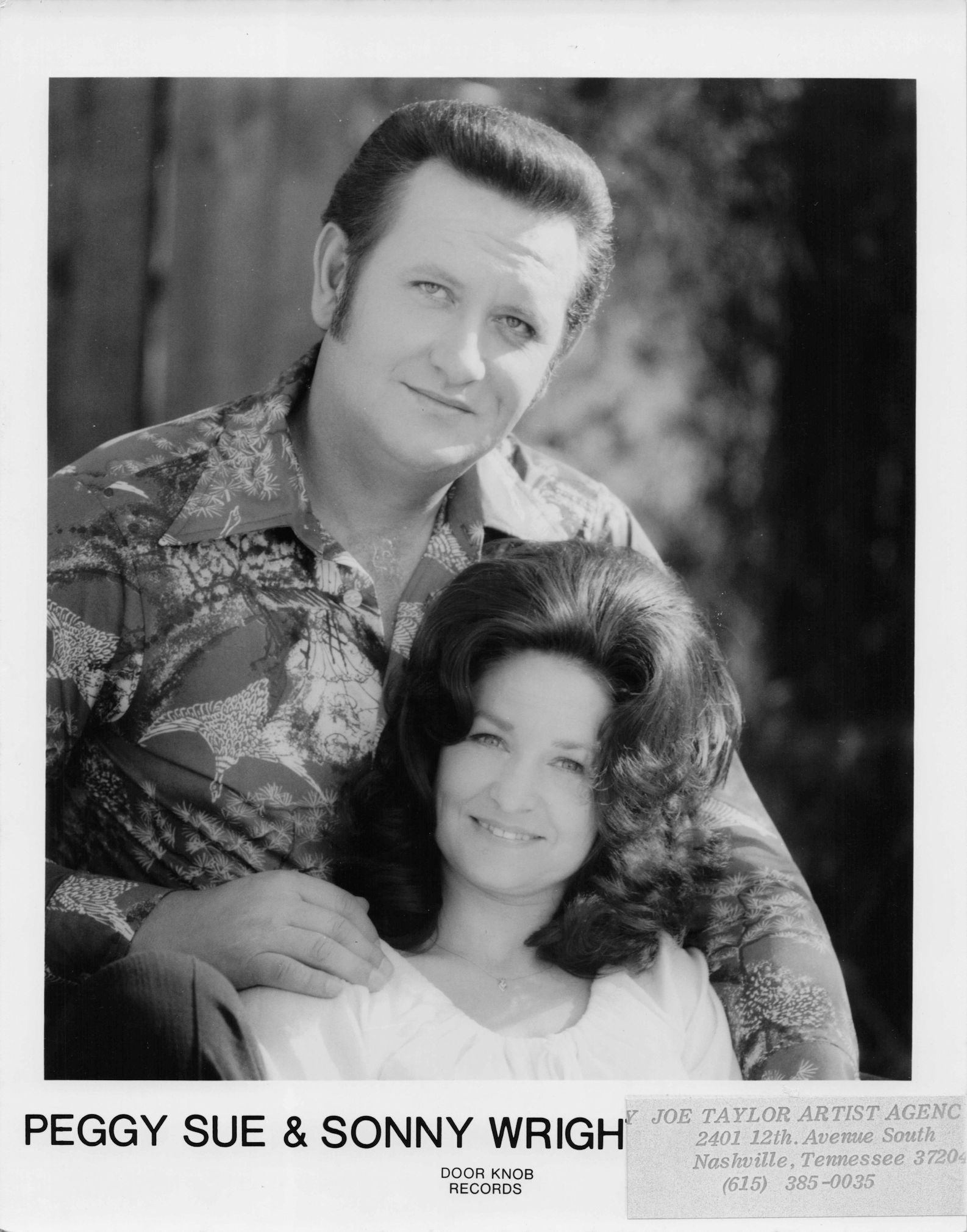 Peggy Sue & Sonny Wright Country Music Door Knob Records Rare 10x8 Media Photo