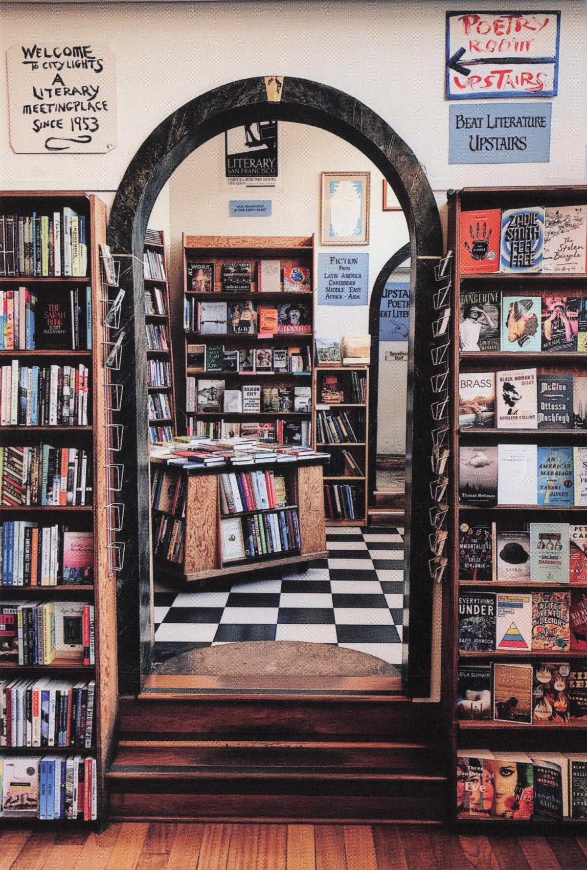City Lights San Fransisco California Poetry Poems Chair USA Book Store Shop Postcard