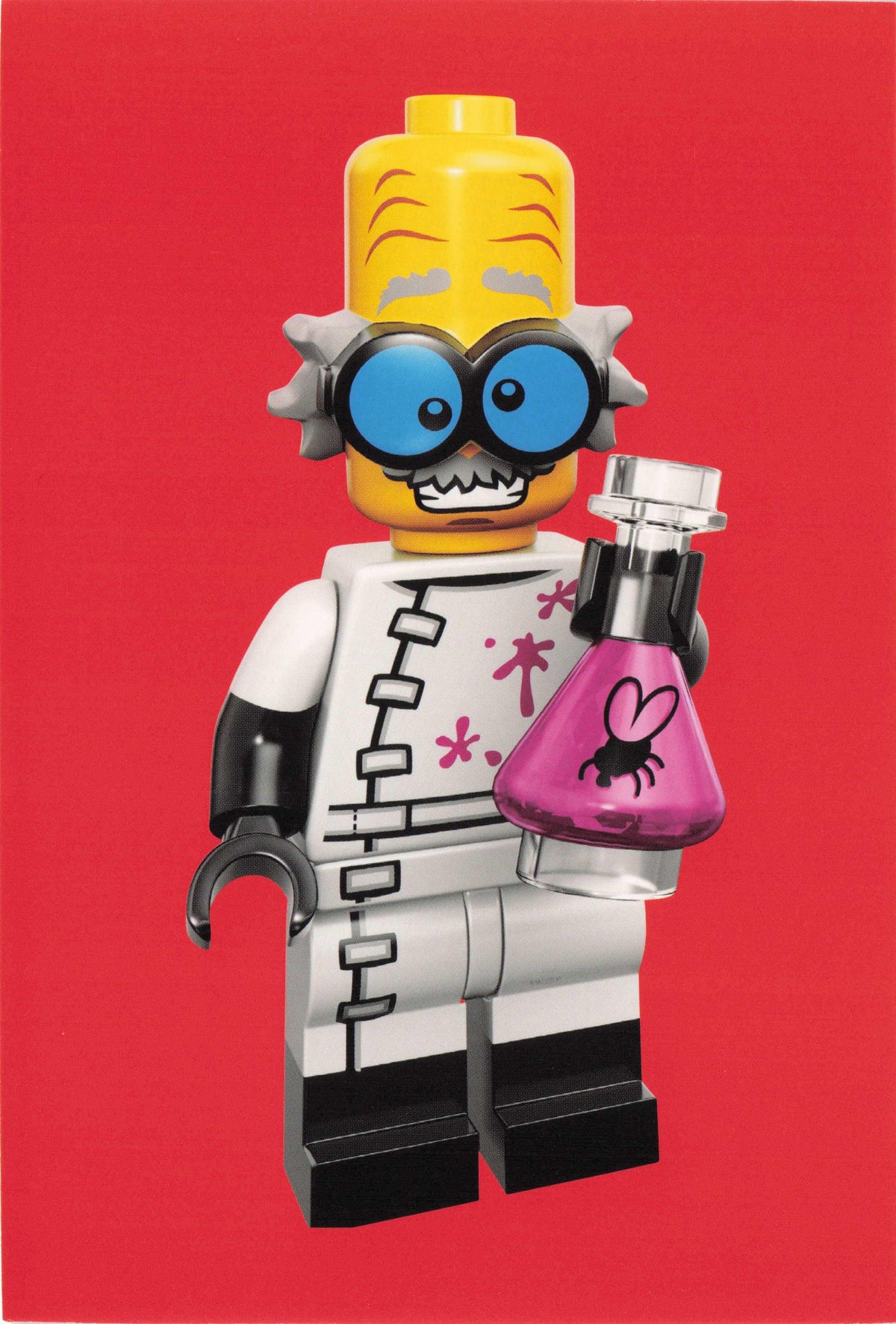 Monster Scientist Lego Evil Toy Science Man Chemistry Flask Quotation Postcard