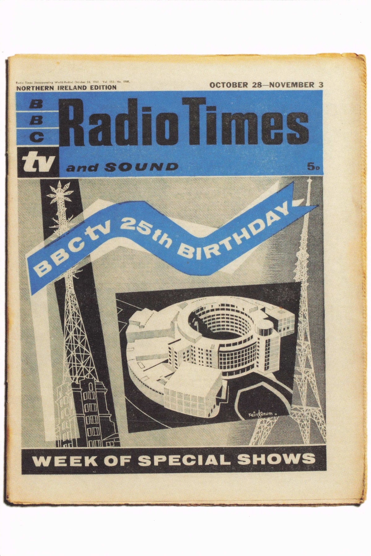 Alexandra Palace London Launch Of Old 1930s BBC Radio Television Postcard