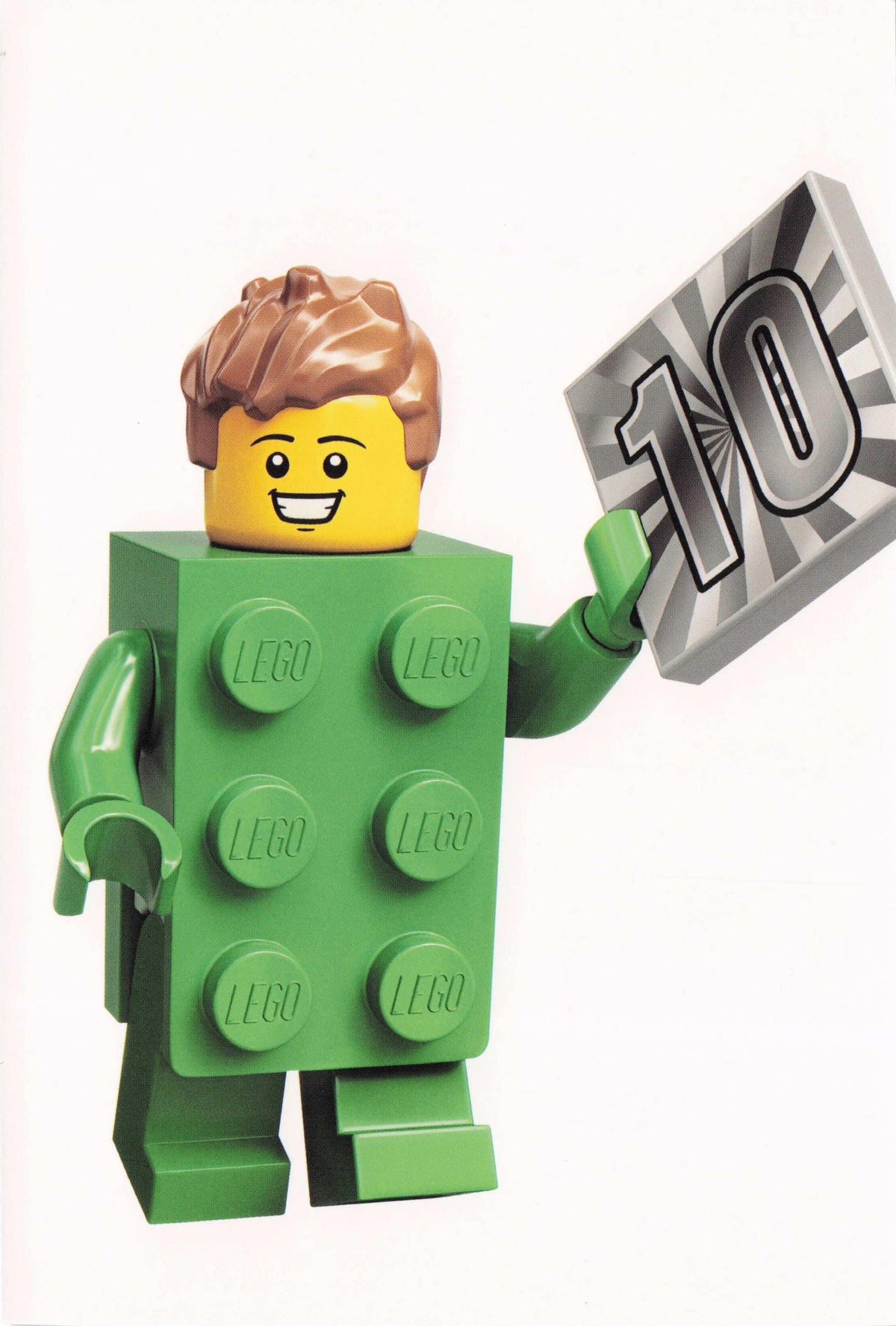 Green Lego Brick Suit Man Toy Model Quotation Postcard