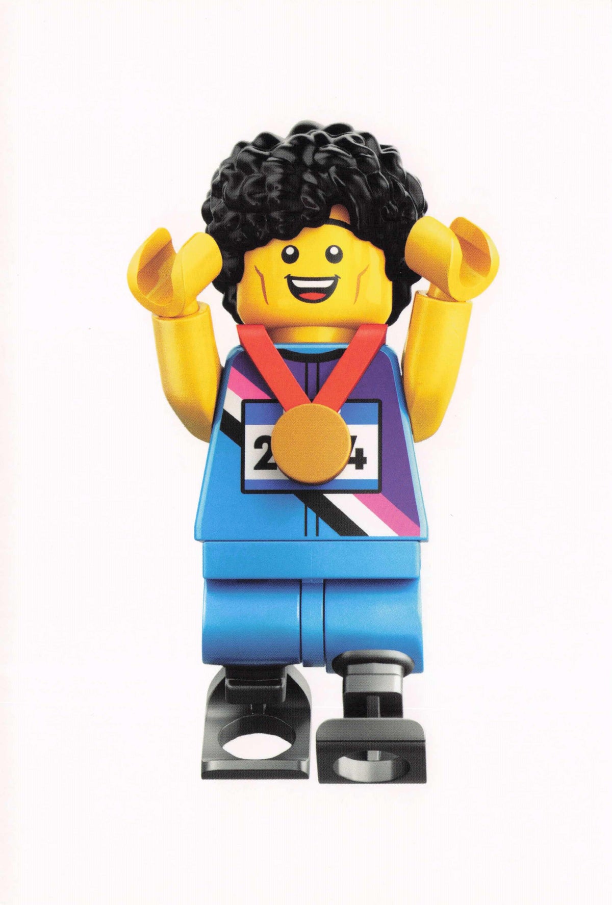 Olympic Games Toy Lego Model Sprinter Athletics Sports Medal Quotation Postcard