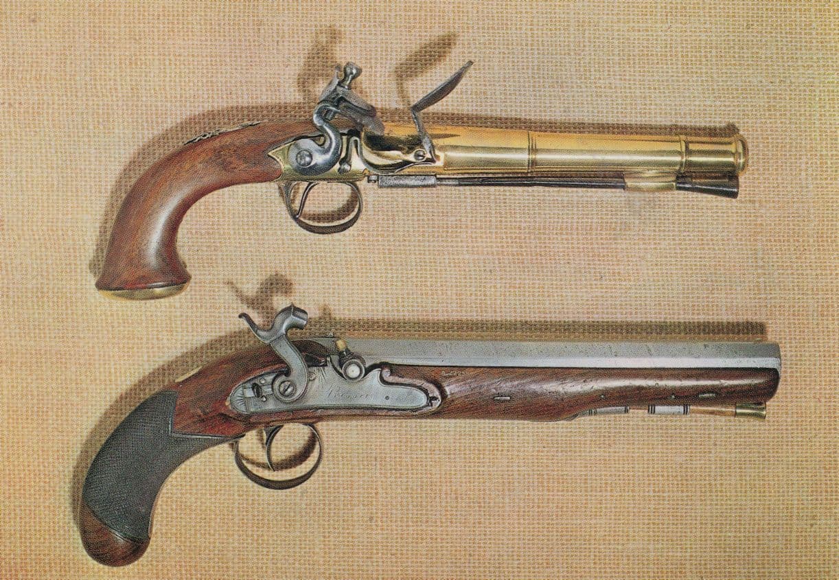 1720 & 1820 London Made Pistols Museum George Pulman Postcard
