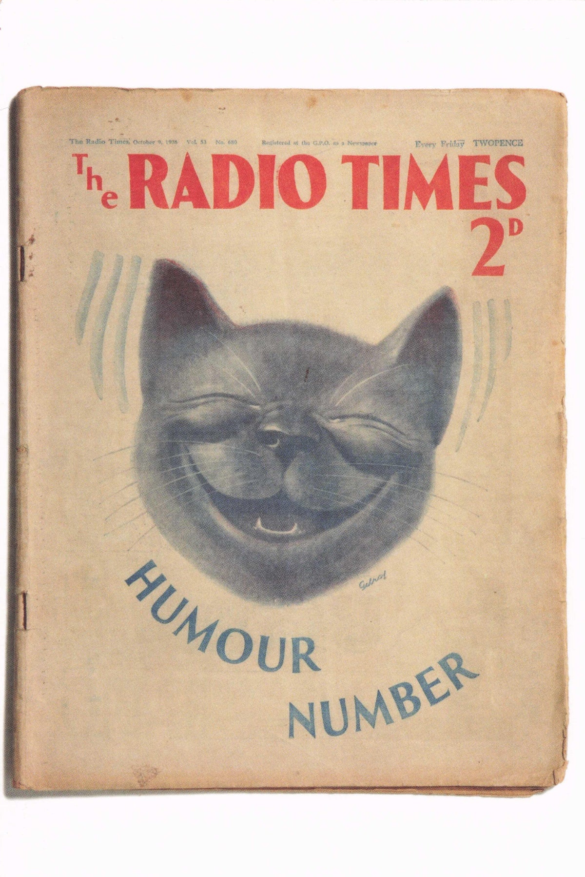 John Gilroy of Guinness Advertising Laughing Cat Mask Craze BBC Comic Postcard