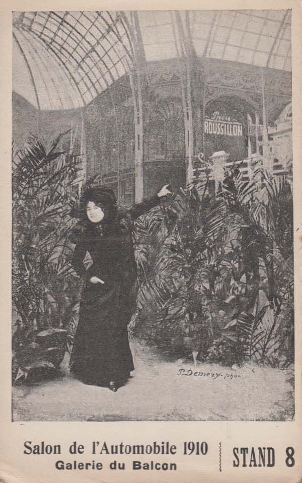 1910 French Paris Balcon Car Transport Exhibition Paris Stand 8 Antique Postcard