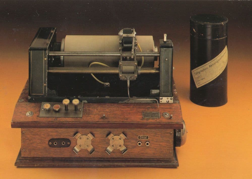 1920 Wachswalzenschreiber German Antique Telegraph Postcard