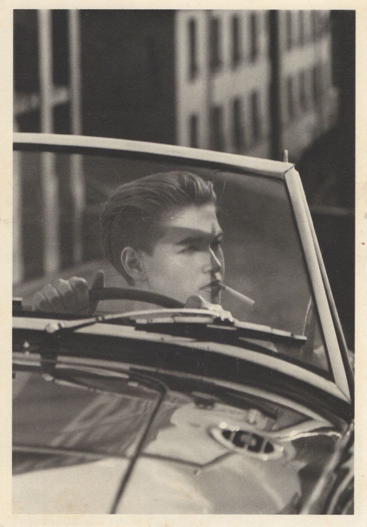 1950s American Classic Car Cruising Smoking Award Photo Postcard
