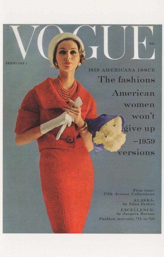 1959 American Fifth Avenue Collections Fashion Lucinda Hollingsworth Postcard