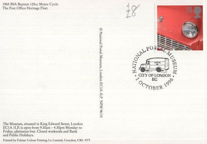 1965 Bantam 125cc Motorcycle Bike First Day Cover Postcard