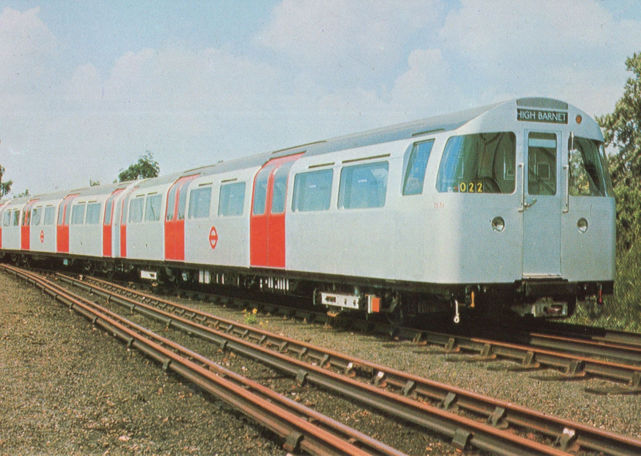 1972 London High Barnet Underground Tube Train Postcard