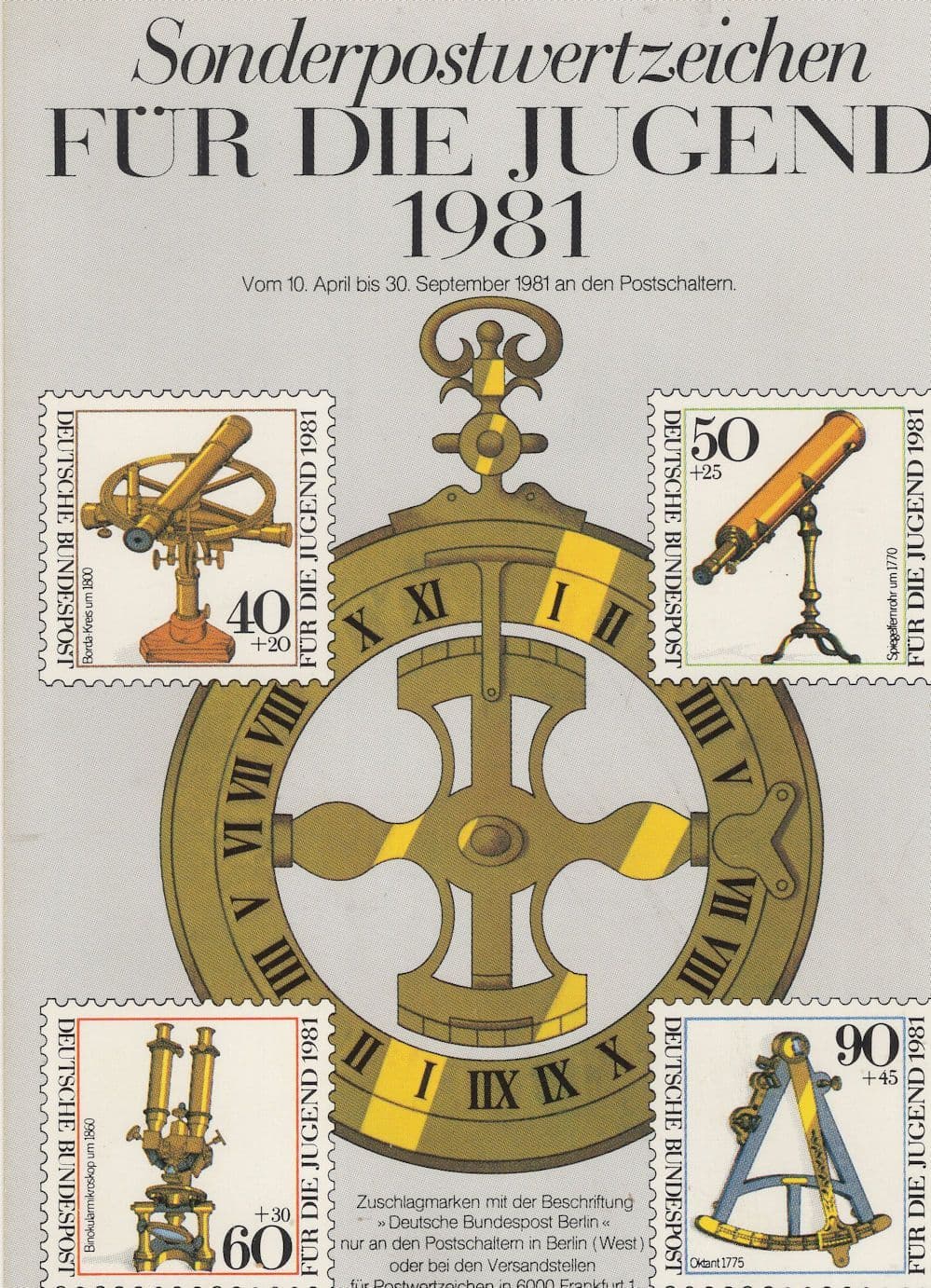 1981 Fur De Jugend German Telescope Postcard