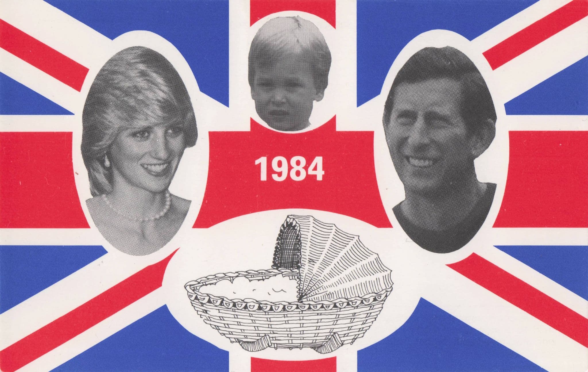 1984 Princess Diana King Charles Royal Baby Ltd Edn Postcard