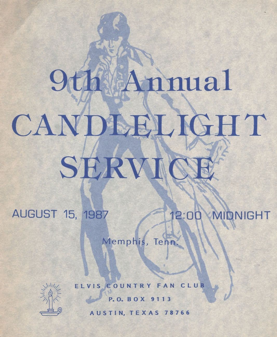 1987 Elvis Presley Remembrance Candlelight Service Programme