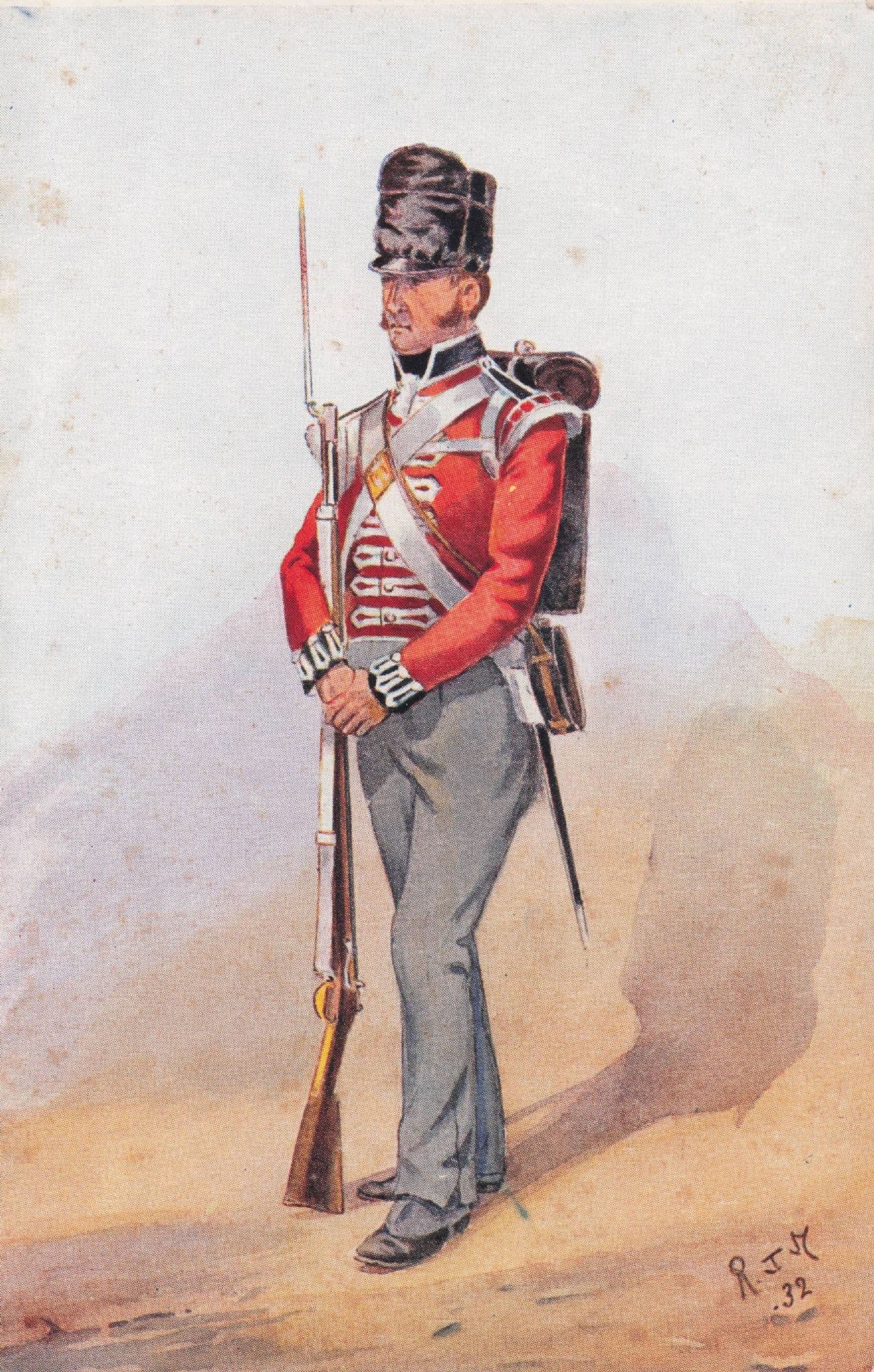 Private 1st Royal Regiment Of Foot 1812 Gale & Polden Postcard