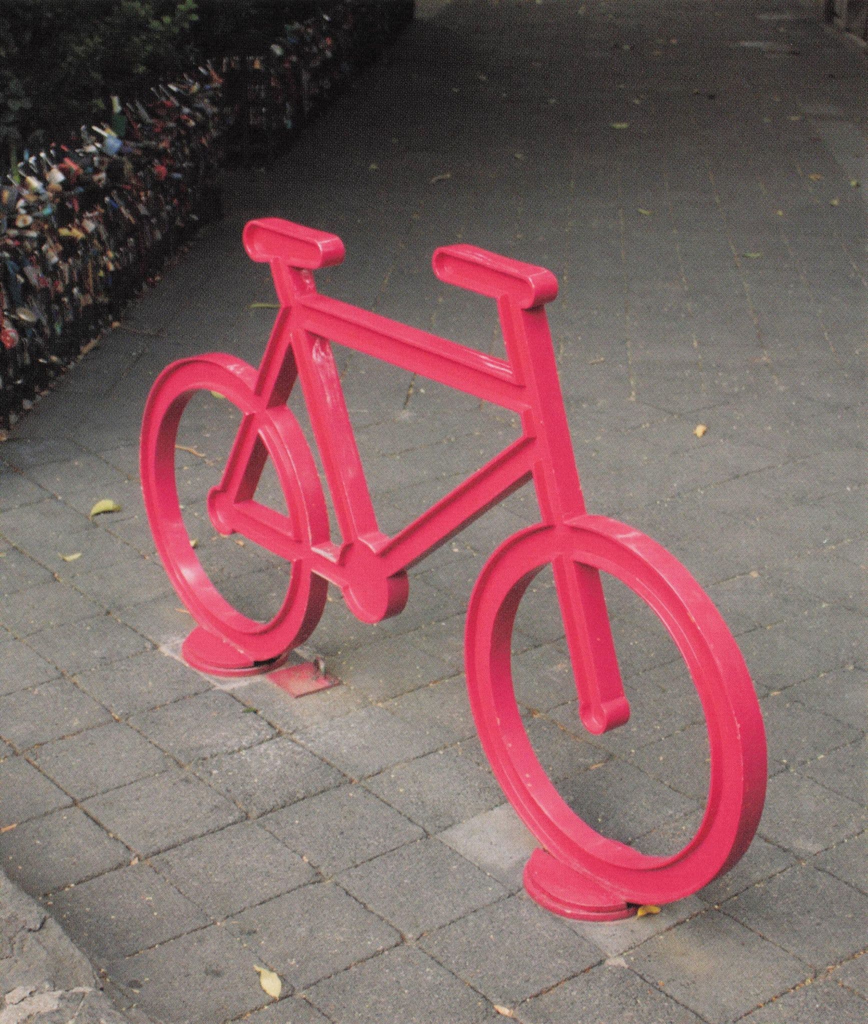 Ladies LGBT Pink Bicycle Bike Rack Museo Del Objeto Mexico Photo Art Postcard