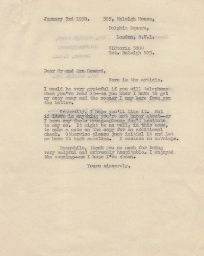 Trevor Howard The Third Man Mutiny On The Bounty Hand Signed 1950s Script