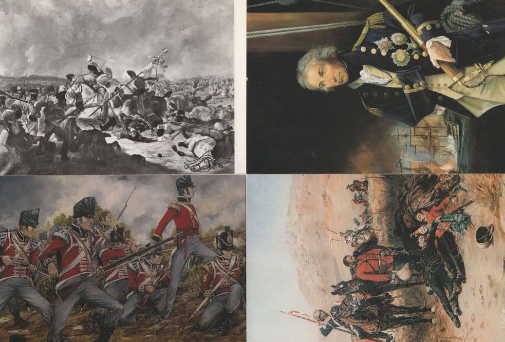 1st Regiment Of The Foot Guards Battle Of Waterloo Painting 4x Postcard s
