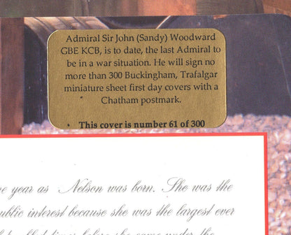 200th Anniversary of Battle Of Trafalgar LTD EDN OF 50 FDC COA