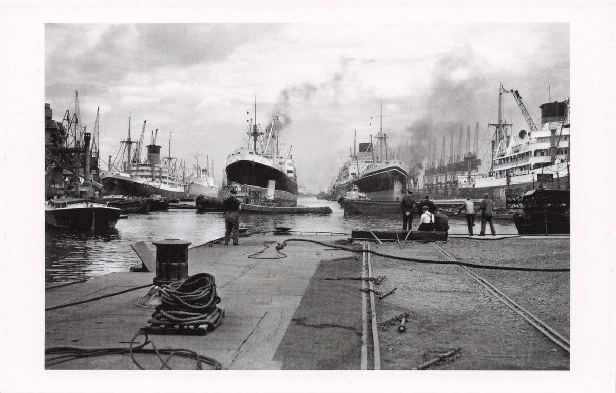 1940s Shipping At King George V Dock London Harbour Award Photo Postcard