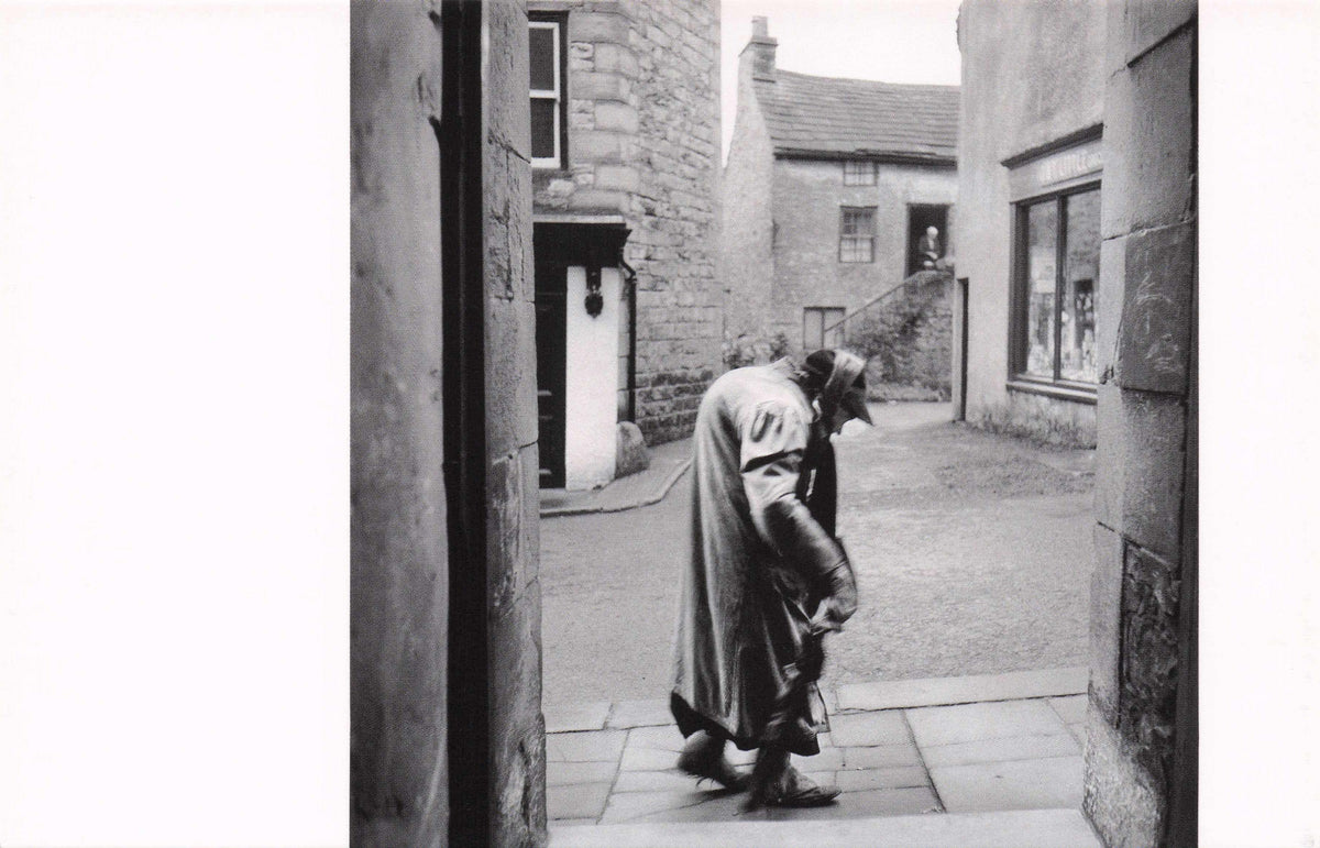 Elderly Hunchback Old Lady Antique Walking Stick Alston Cumbria Photo Postcard