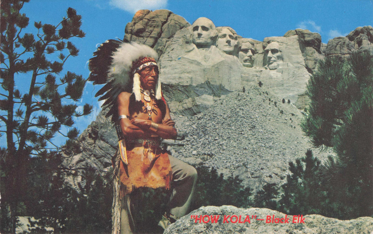 Black Elk Native American Red Indian Sioux Warrior Warrior Photo Postcard