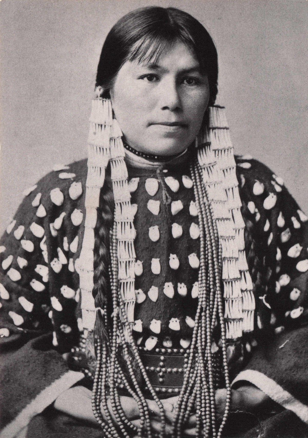 Rosy White Thunder Old Native American Woman Indian Sioux Tribe Photo Postcard