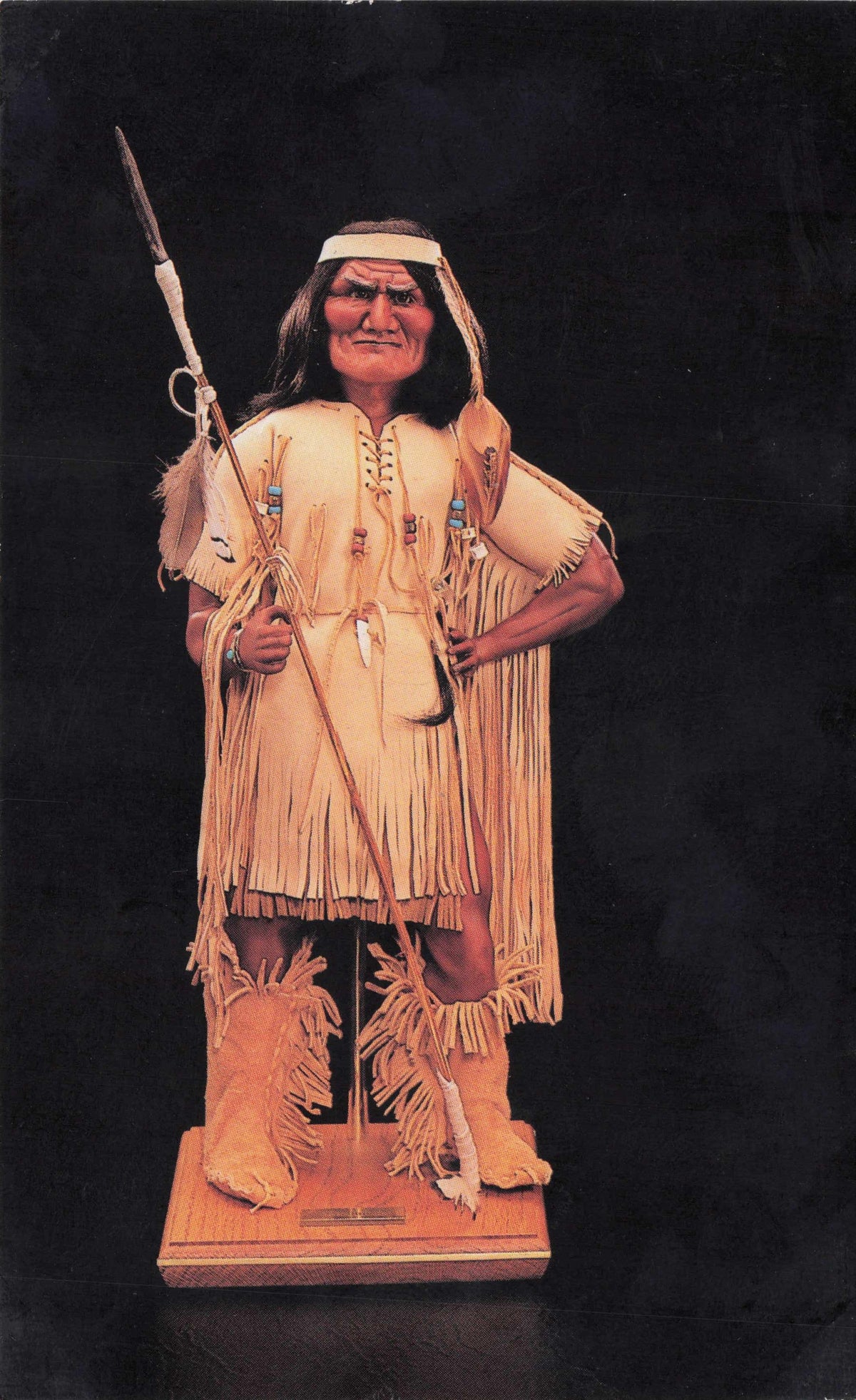 Geronimo Rare Painting Old Native Indian American Lady Art Model Postcard