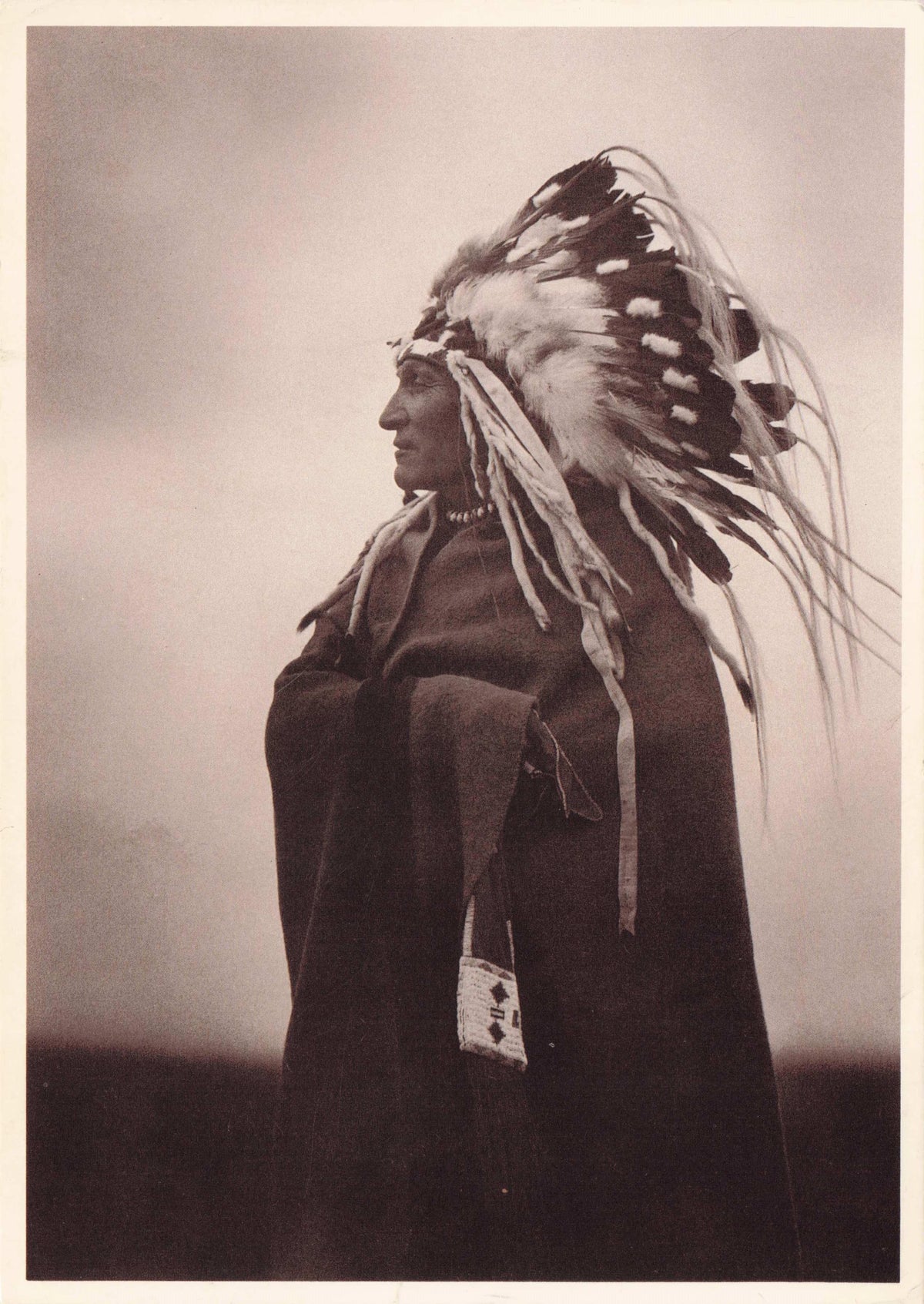 Blackfoot WW1 Native Indian Chief Lazy Boy 1915 American Award Photo Postcard