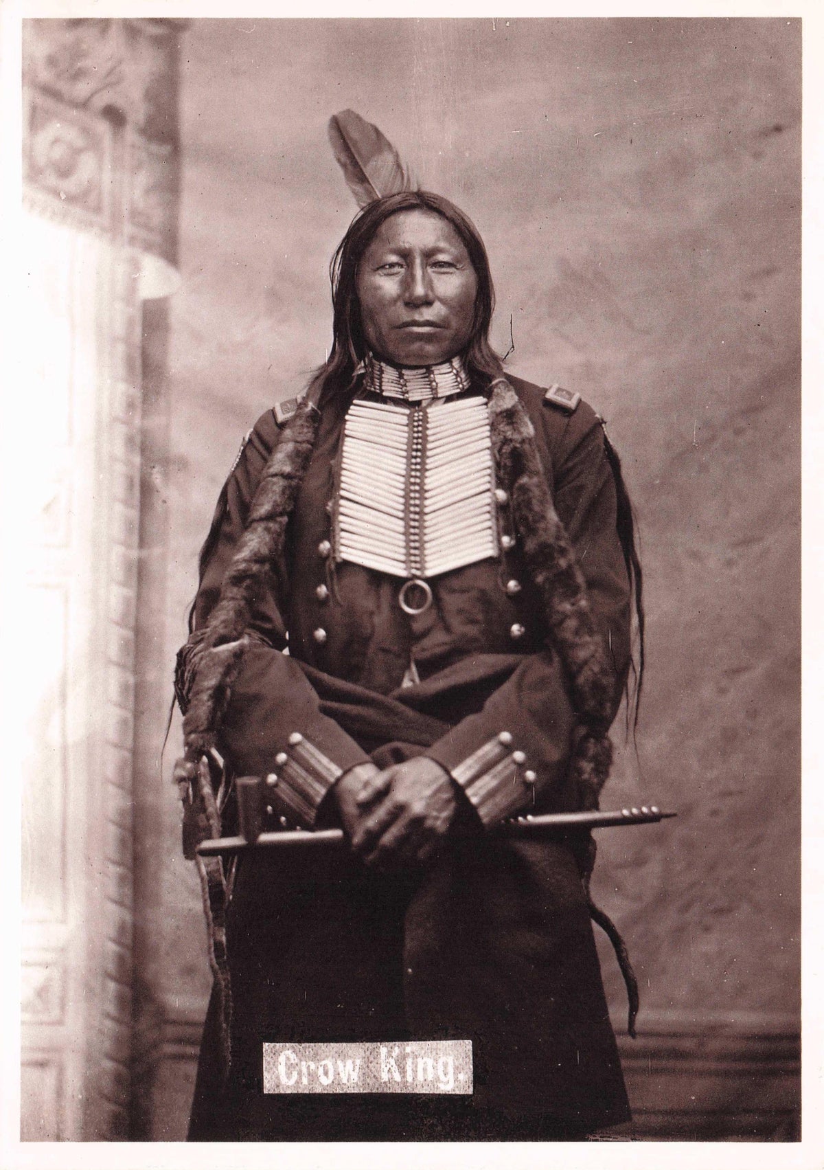 Crow King Kangi Yatapi Hungpapa Old Sioux Chief Native Indian American Postcard