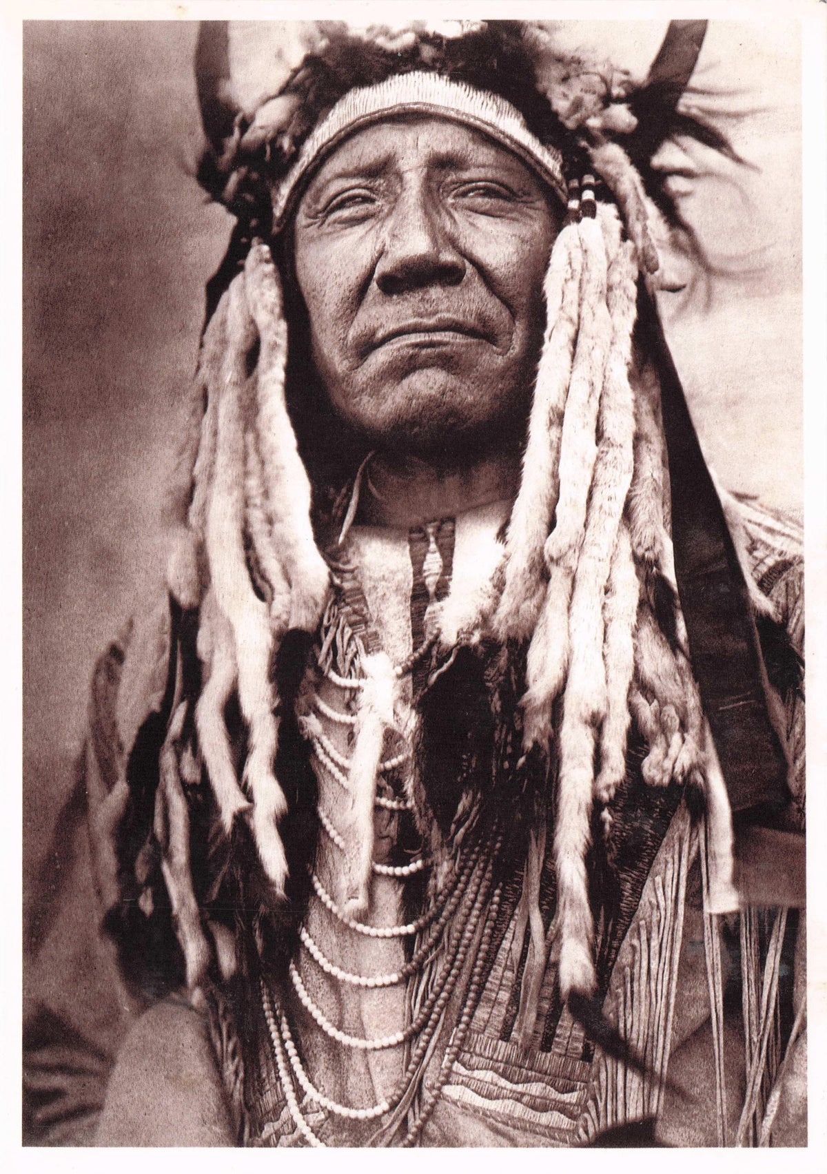 Two Moons Historic Indian Native American War Chief Little Bighorn Photo Postcard