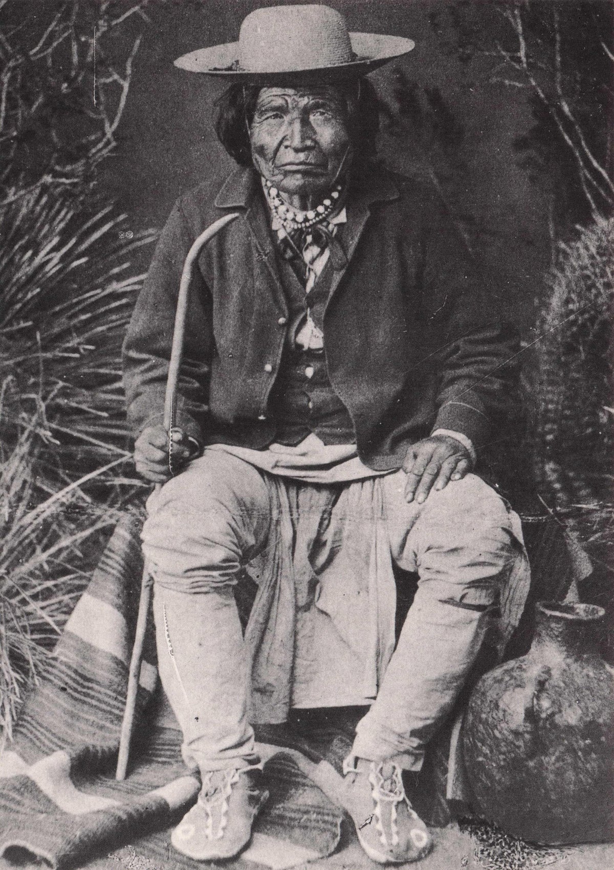 Nana Historic Warm Springs Native American Indian Leader Rare Photo Postcard