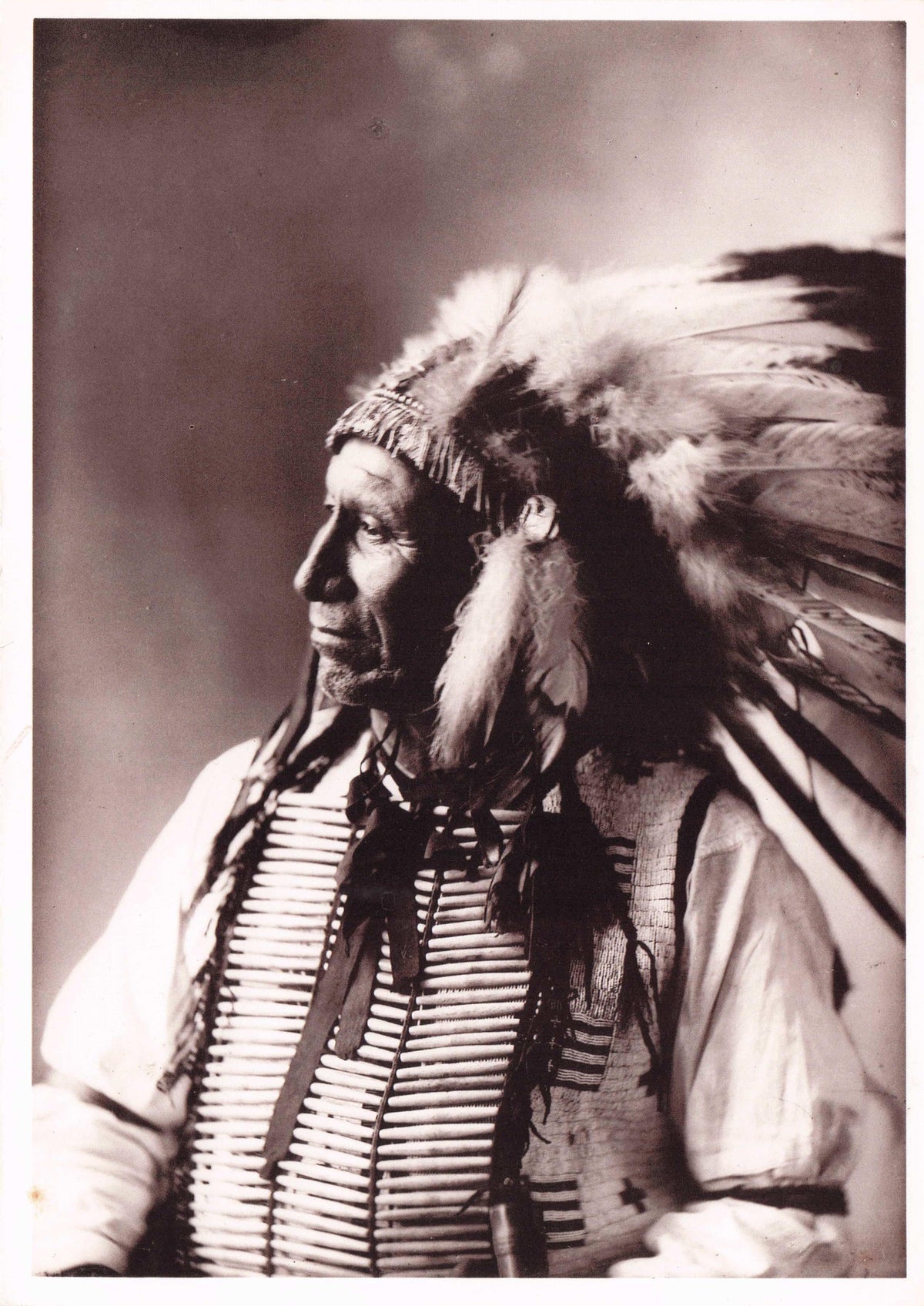 American Horse Oglala Sioux Chief Native Old Washington Indian 1890s Photo Postcard