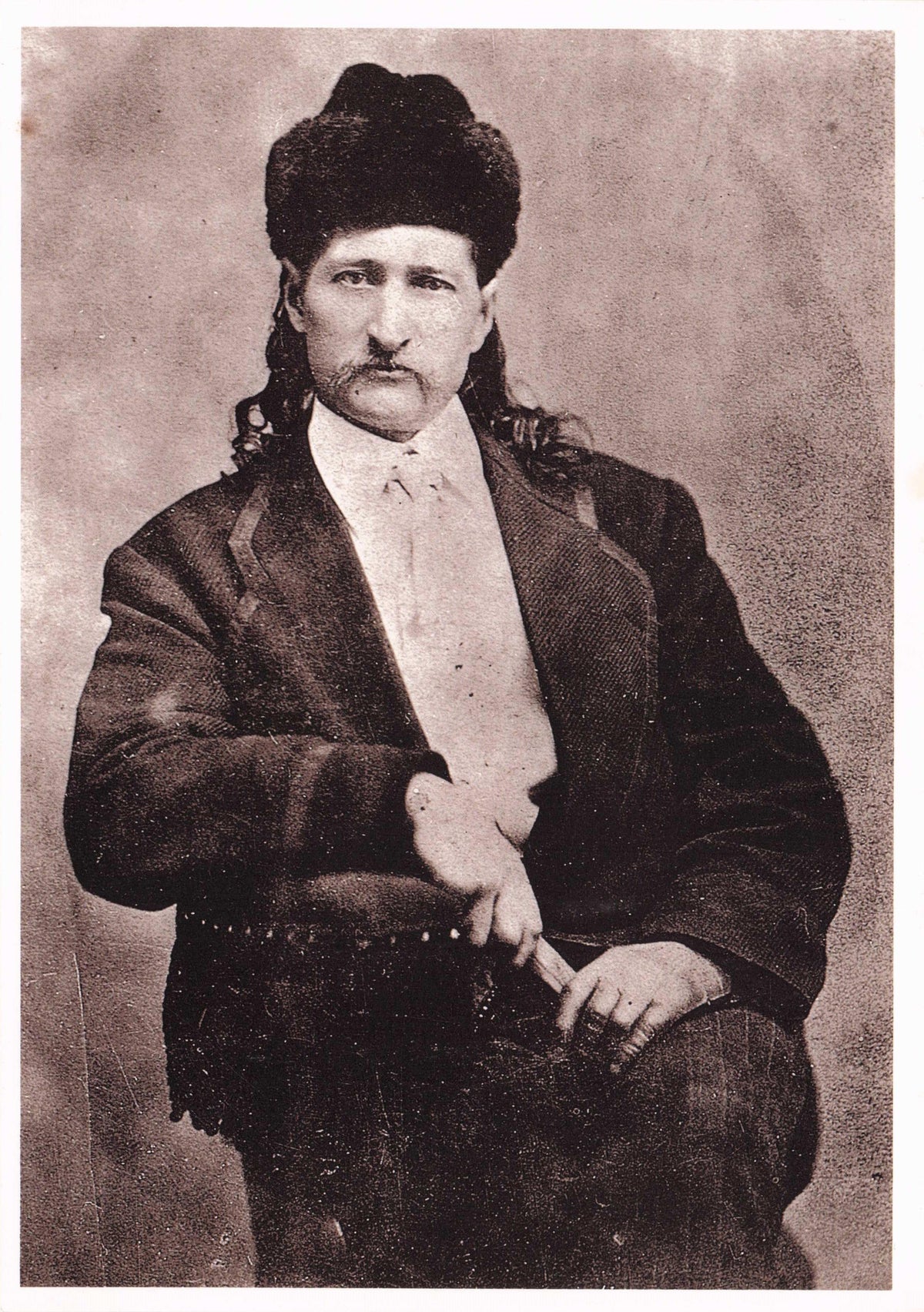 Wild West Bill Hickok Old Gun Fighter American Indian Scout Spy Photo Postcard